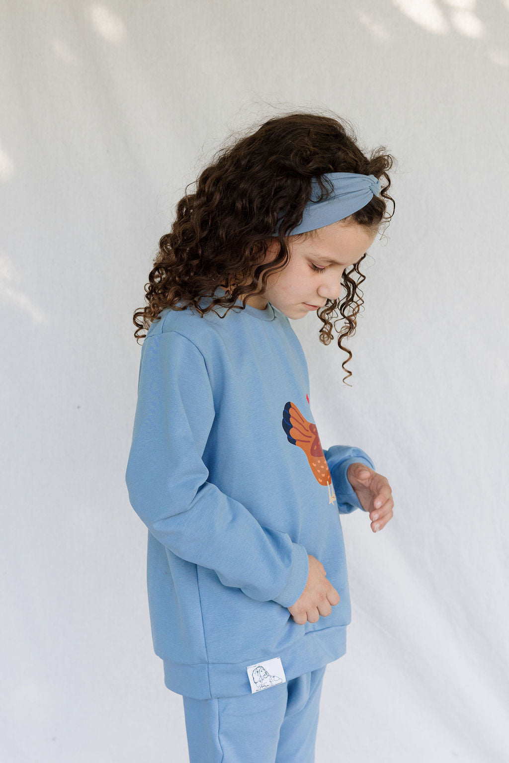 Crewneck Bleu perle DTF Poule